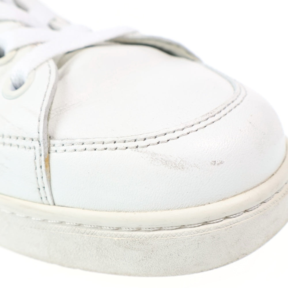 PRADA(プラダ) ロゴ レースアップ レザーローカットスニーカー ホワイト 2EG 391