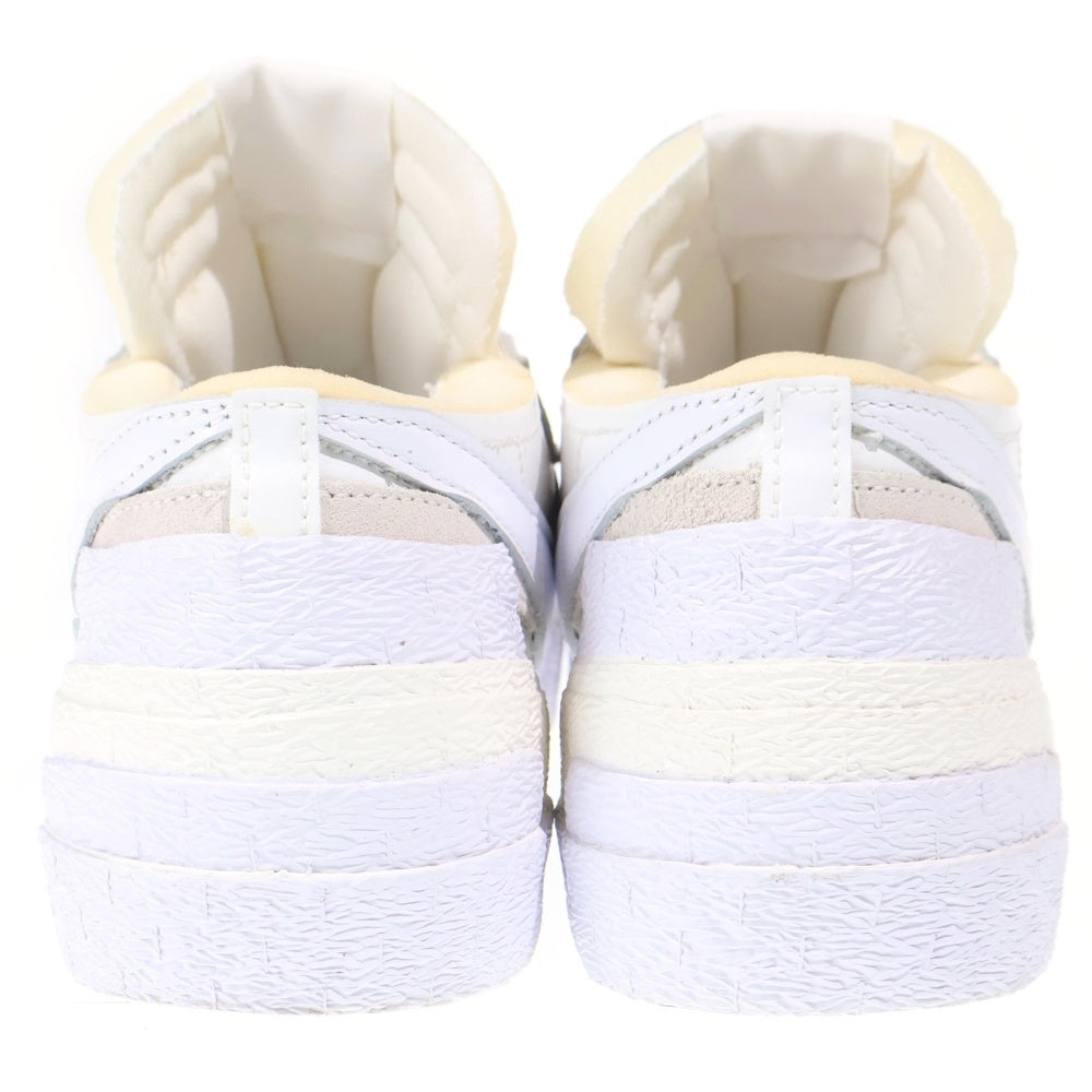 NIKE(ナイキ) ×sacai BLAZER LOW WHITE PATENT LEATHER サカイ ブレイザー パテント レザーローカットスニーカー ホワイト US9.5/27.5cm DM6443-100
