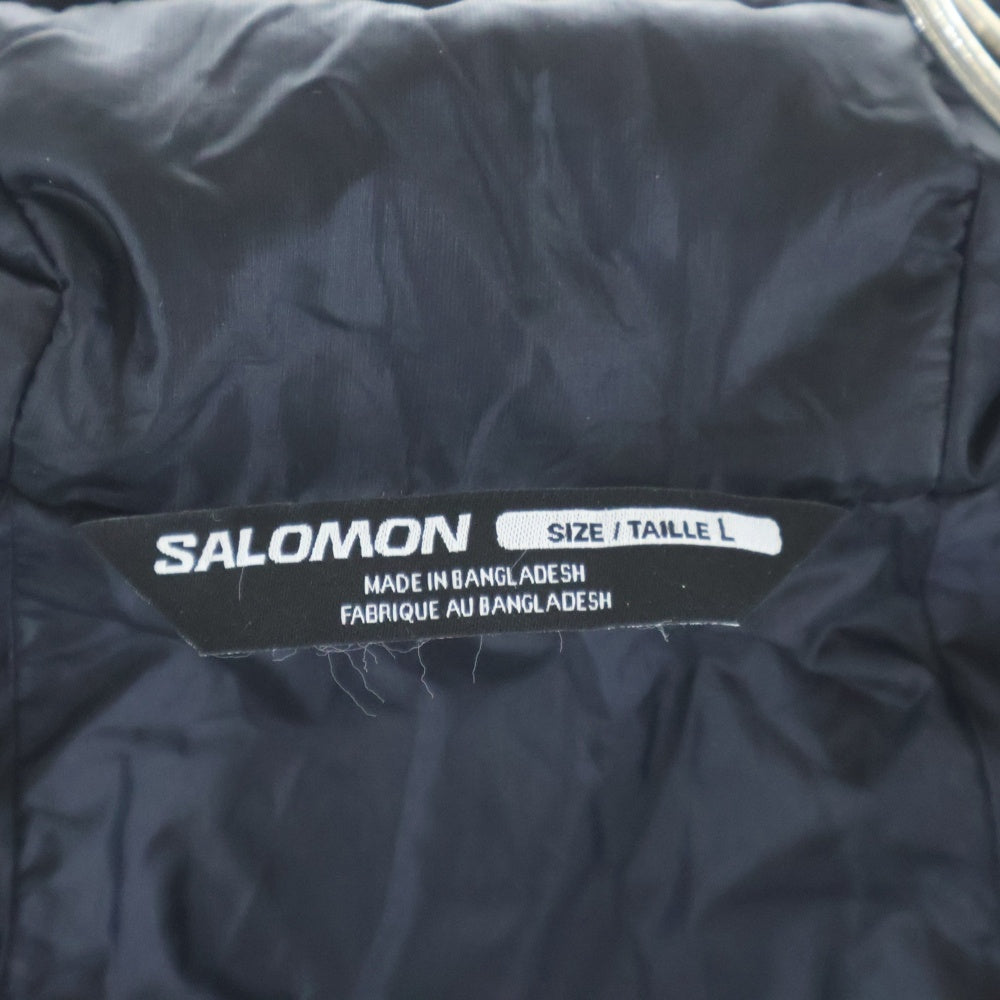SALOMON(サロモン) OUTLINE HOODED BLOUSON アウトライン フーデッド アームロゴプリント ブルゾン ブラック LC2121700