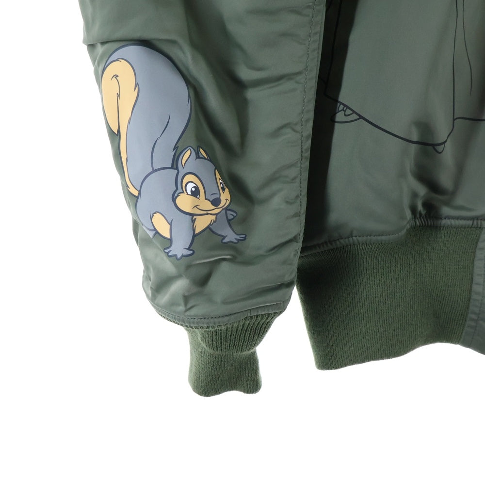 SEQUEL(シークエル) 24AW×DISNEY SNOW WHITE MA-1 ディズニー スノーホワイト ナイロン ジャケット カーキ SQ-24AW-SWJK-01
