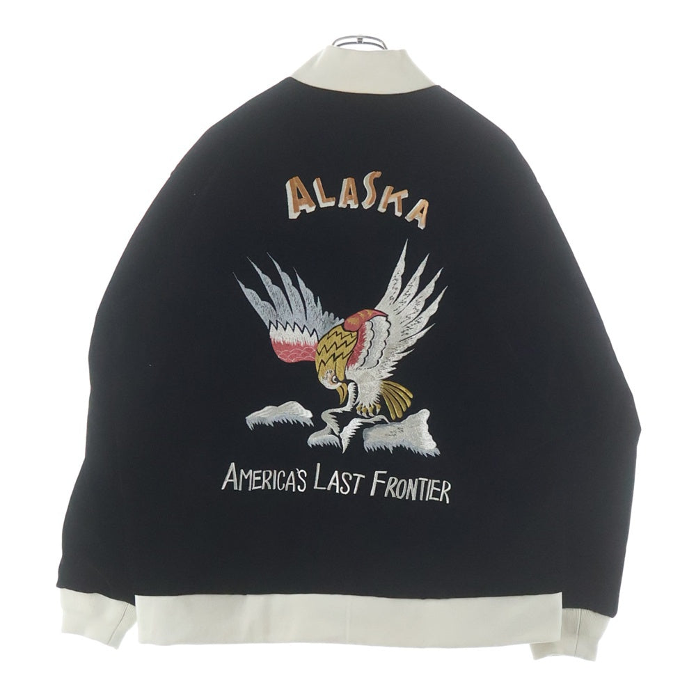 TAION(タイオン) WAIPER別注 ALASKA リバーシブル スカジャン ダウンジャケット ブラック/ホワイト TAION-JK04WPJS-AL