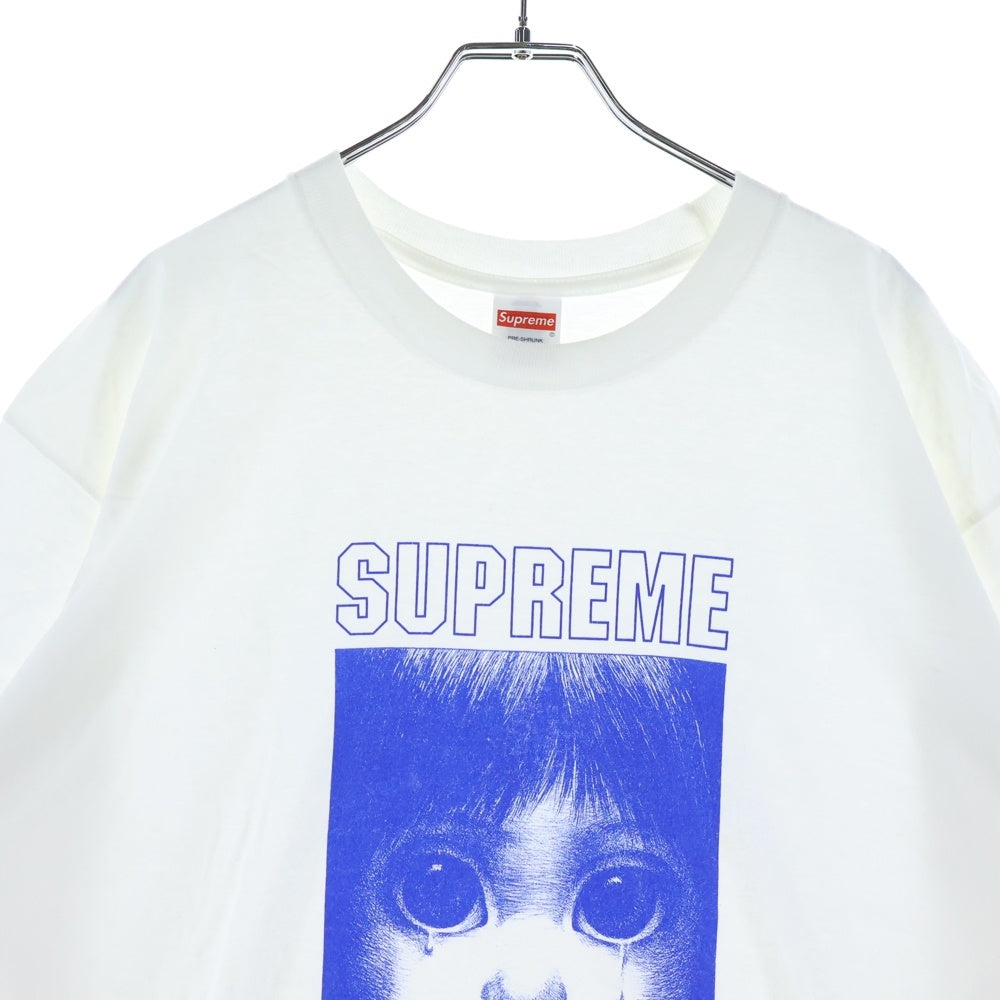 SUPREME(シュプリーム) 24SS ×Margaret Keane Teardrop Tee マーガレットキーン ティアドロップ プリント クルーネックTシャツ カットソー ホワイト