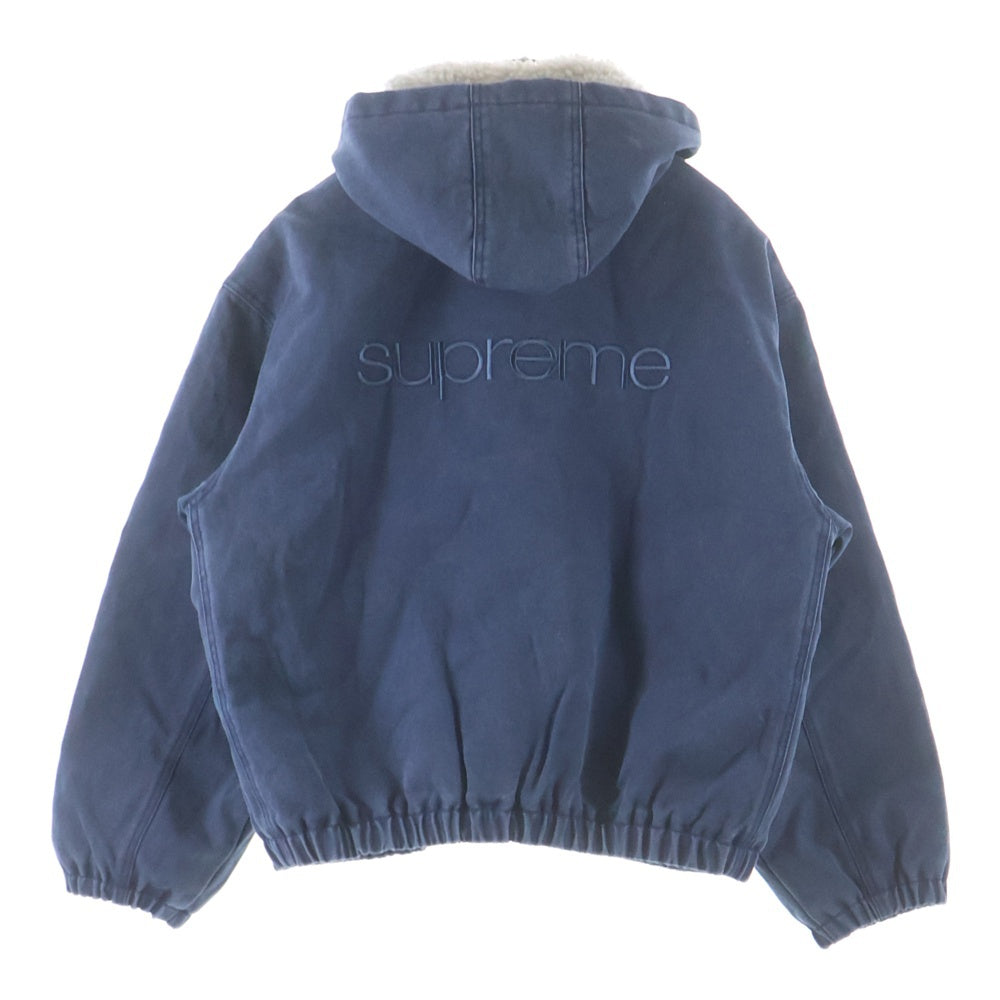SUPREME(シュプリーム) 25AW Faux Shearling Lined Bomber Jacket ファー シアリング ラインド ボンバー フーデッド ムートンデニムジャケット インディゴ