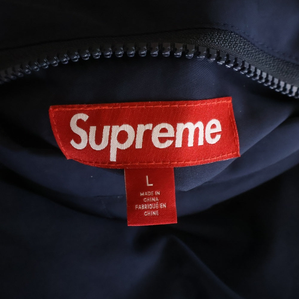 SUPREME(シュプリーム) 24AW Reversible Puffer Jacket 裏地チェック パファー リバーシブル ダウンジャケット ネイビー/グレー