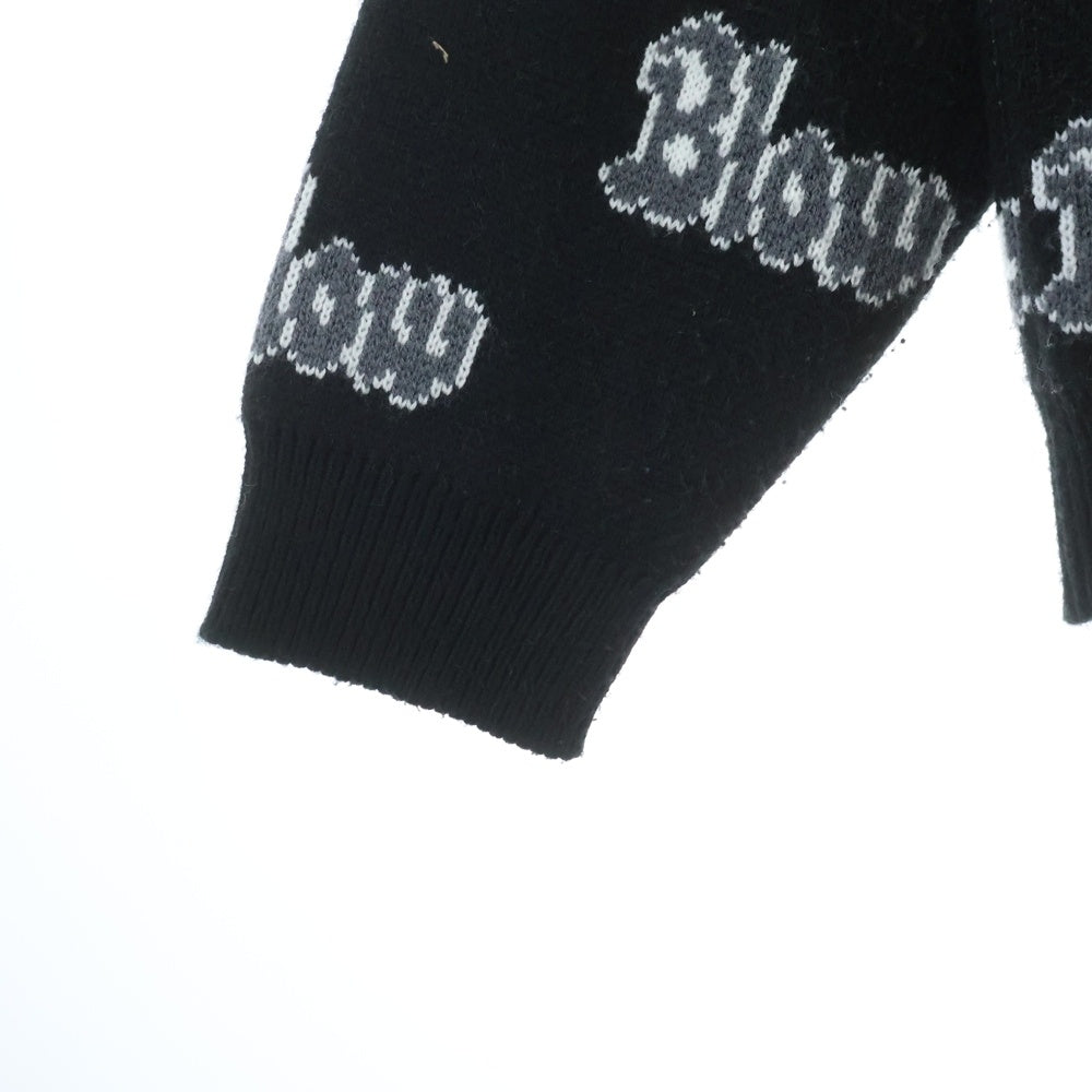 SUPREME(シュプリーム) 23AW Blow Sweater Blowロゴ柄 ジャガード クルーネック プルオーバー ニット セーター ブラック