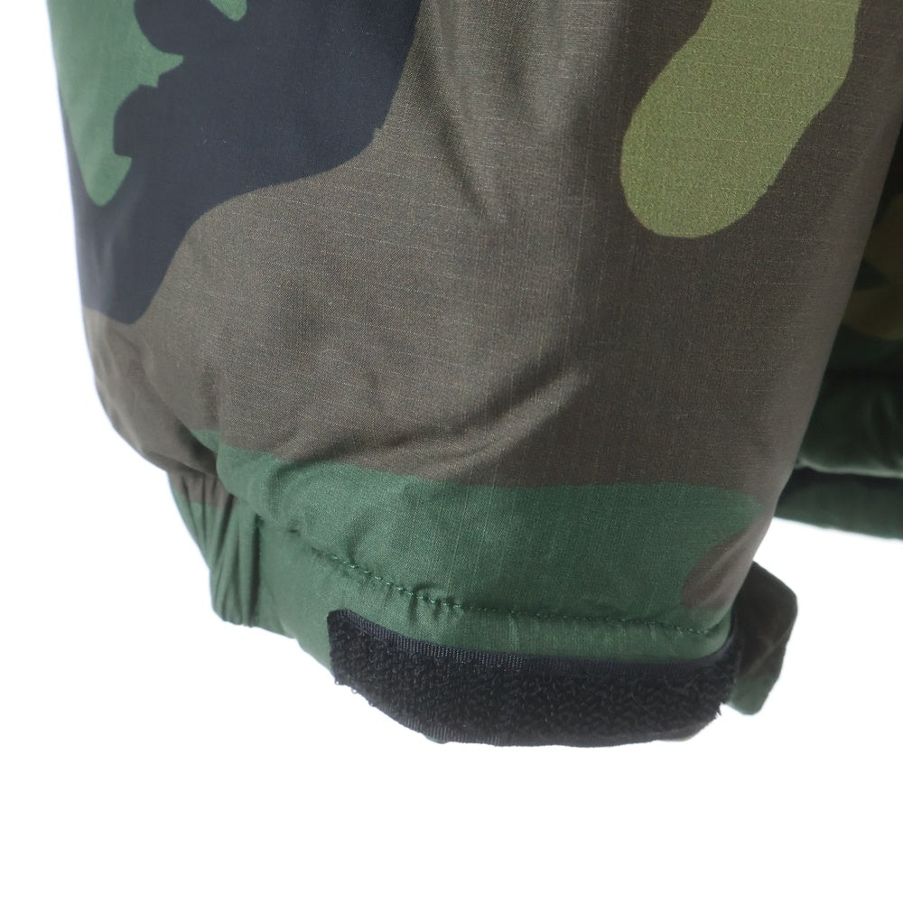 SUPREME(シュプリーム) 24SS ×THE NORTH FACE ノースフェイス ヌプシ スプリット ロゴエンブロイダリー カモ柄 切り替えデザイン ジップアップ ナイロン ダウンジャケット NF0A875F