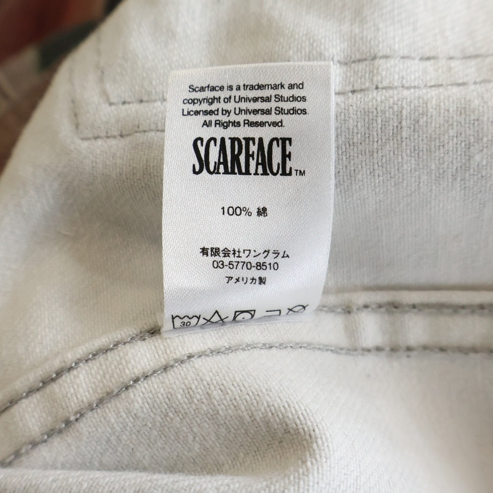 SUPREME(シュプリーム) 17AW ×SCARFACE The World Is Yours Denim Jacket スカーフェイス プリントデザイン レギュラーカラー ジップアップ デニムジャケット レッド