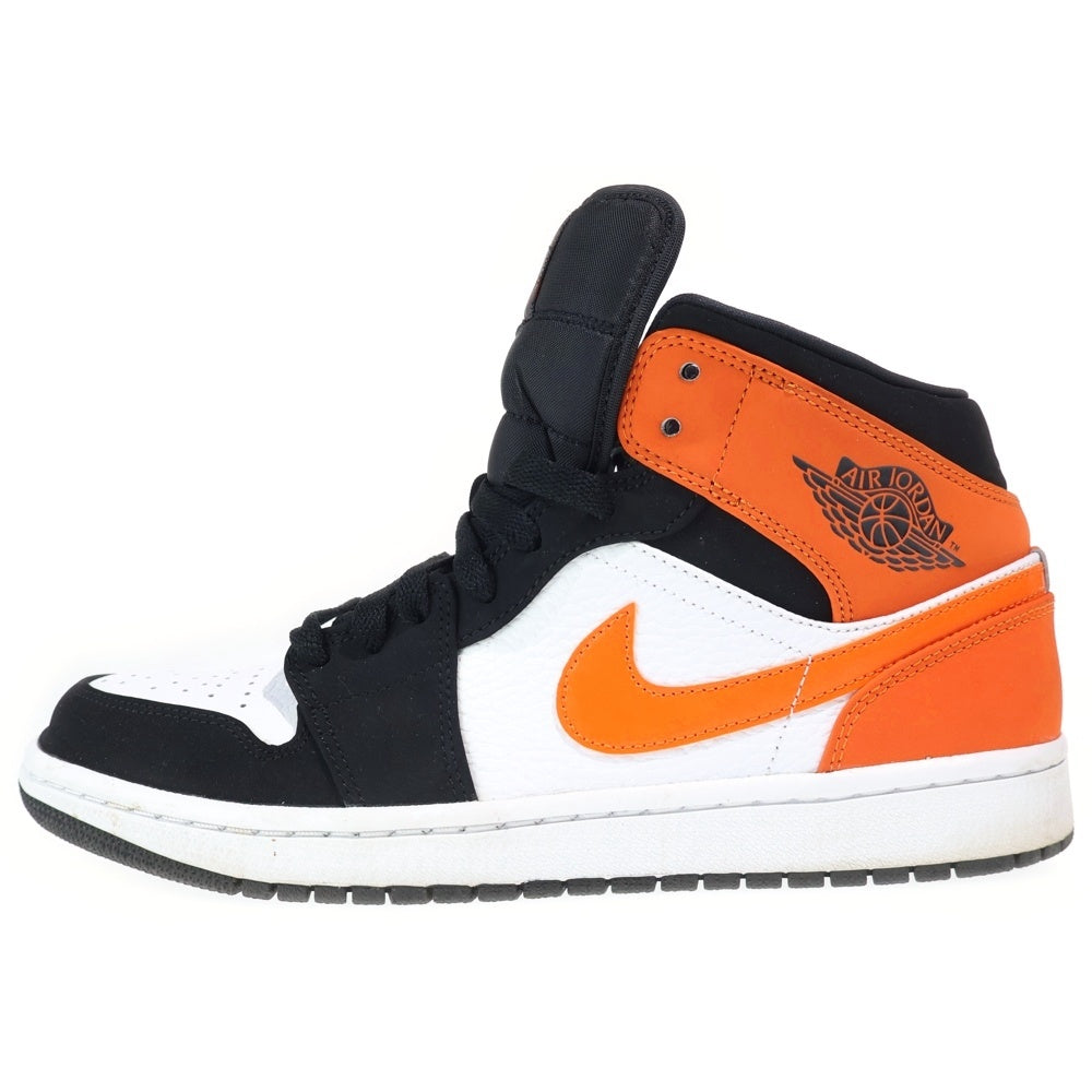 NIKE(ナイキ) AIR JORDAN 1 MID SHATTERED BACKBOARD エアジョーダン シャッタードバックボード ミッドカットスニーカー オレンジ/ホワイト US9/27cm 554724-058