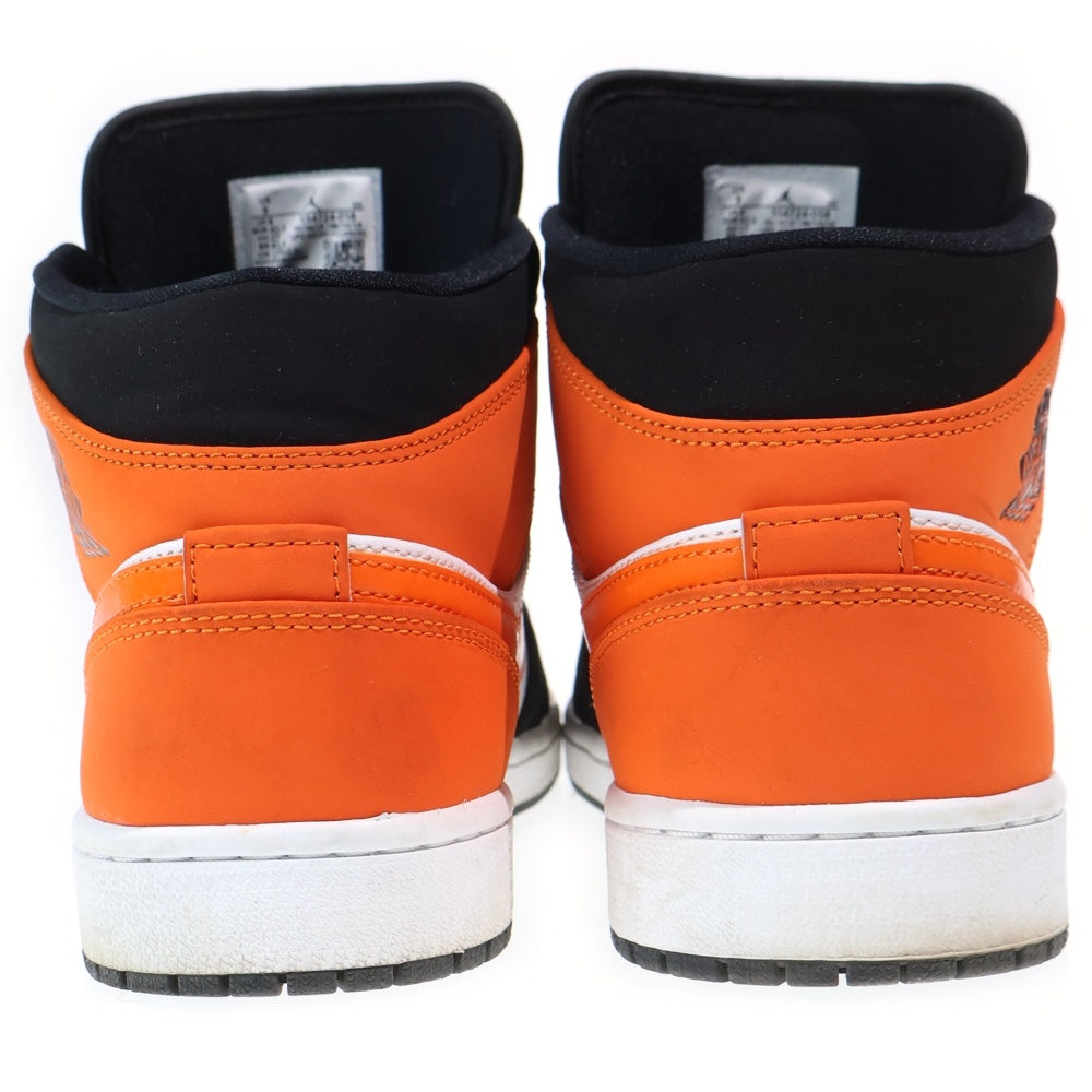 NIKE(ナイキ) AIR JORDAN 1 MID SHATTERED BACKBOARD エアジョーダン シャッタードバックボード ミッドカットスニーカー オレンジ/ホワイト US9/27cm 554724-058
