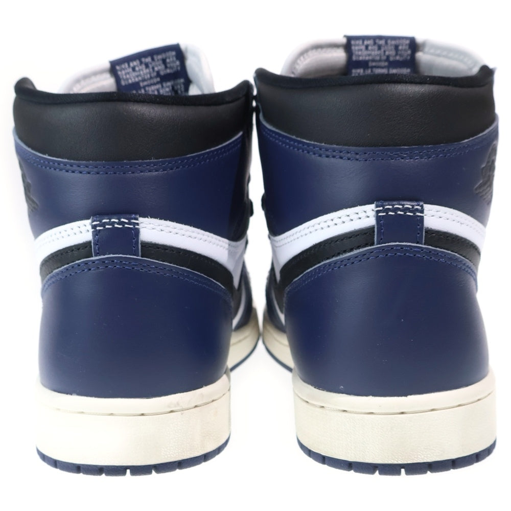 NIKE(ナイキ) AIR JORDAN 1 RETRO HIGH OG MIDNIGHT NAVY エアジョーダン レトロ ミッドナイト ハイカットスニーカー ネイビー/ホワイト US9/27cm DZ5485-401