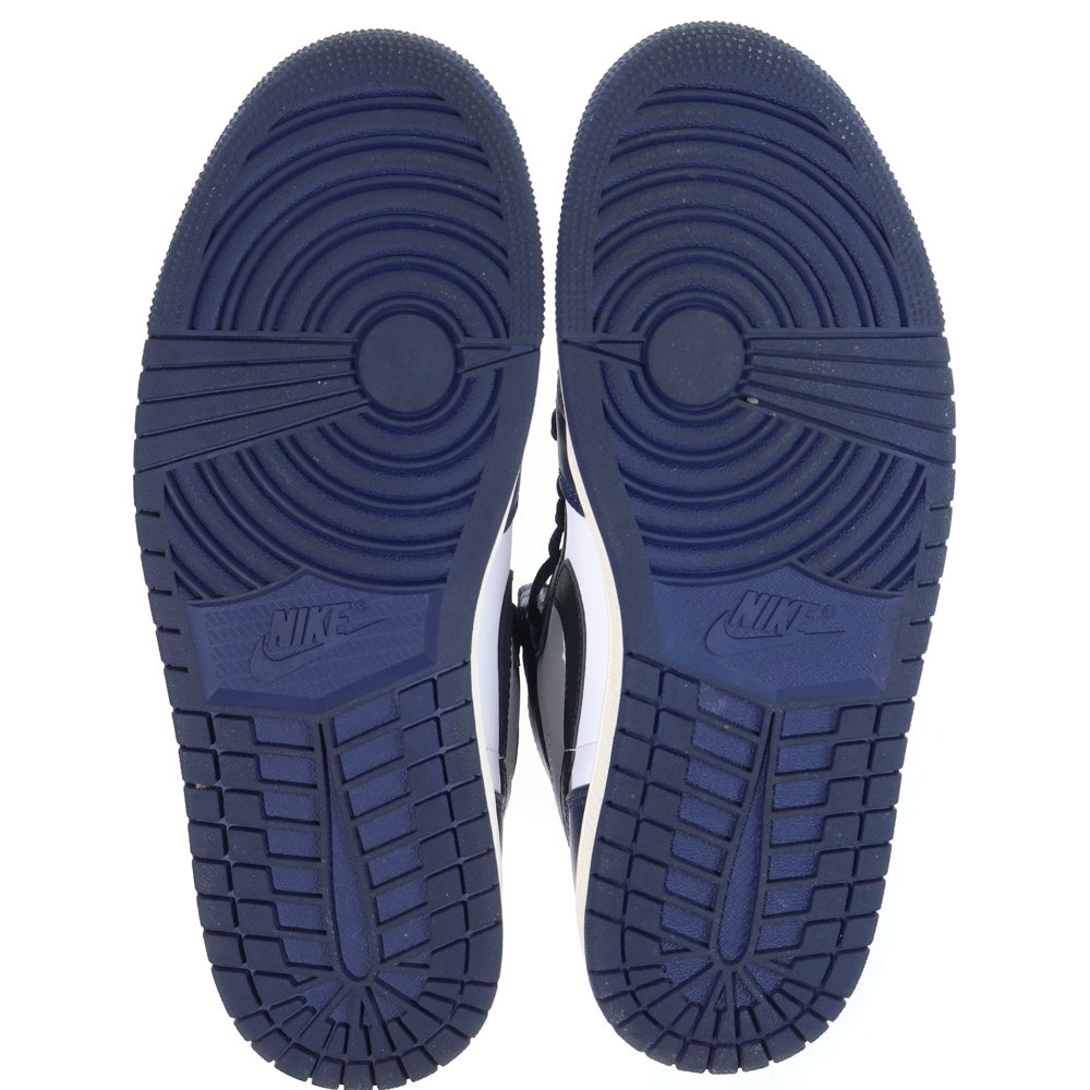 NIKE(ナイキ) AIR JORDAN 1 RETRO HIGH OG MIDNIGHT NAVY エアジョーダン レトロ ミッドナイト ハイカットスニーカー ネイビー/ホワイト US9/27cm DZ5485-401