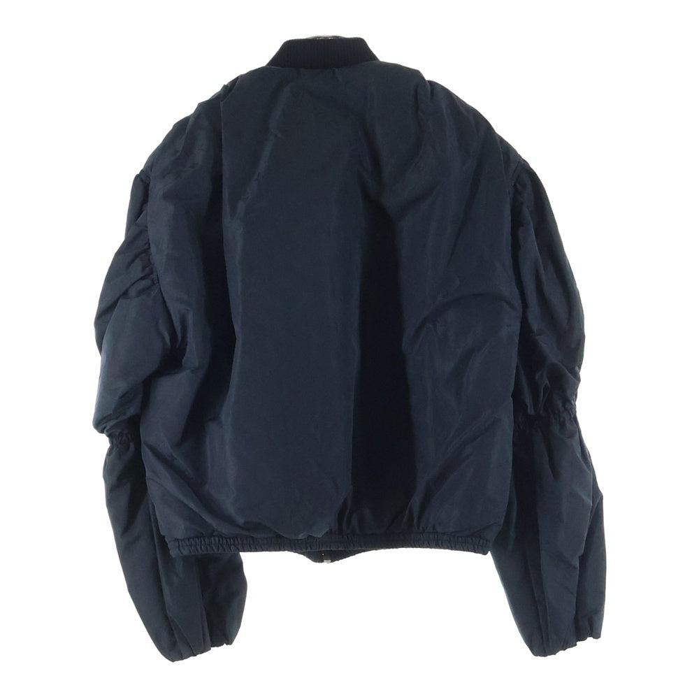 LOUIS VUITTON(ルイヴィトン) 22SS モノグラム ビショップスリーブ ボマージャケット シルク混 ショート丈ブルゾン ブラック レディース RM221B FLX FMOW75
