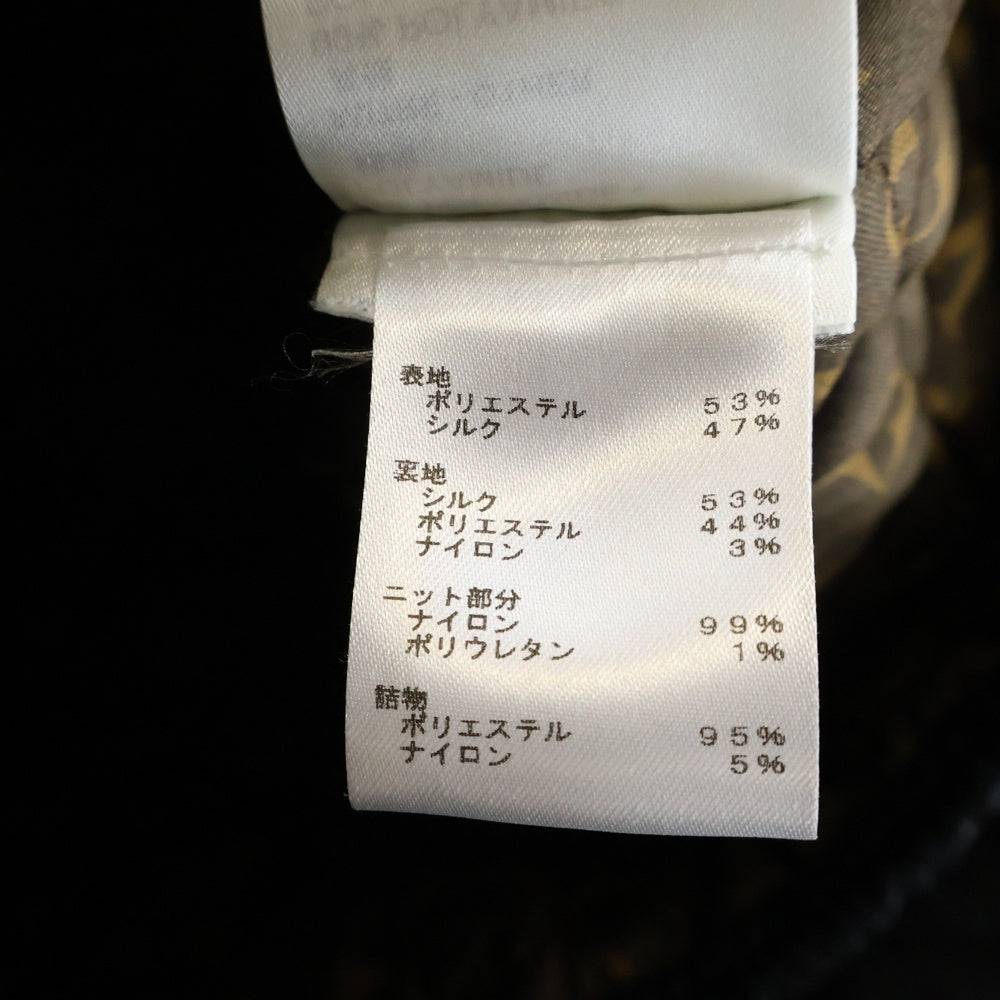 LOUIS VUITTON(ルイヴィトン) 22SS モノグラム ビショップスリーブ ボマージャケット シルク混 ショート丈ブルゾン ブラック レディース RM221B FLX FMOW75