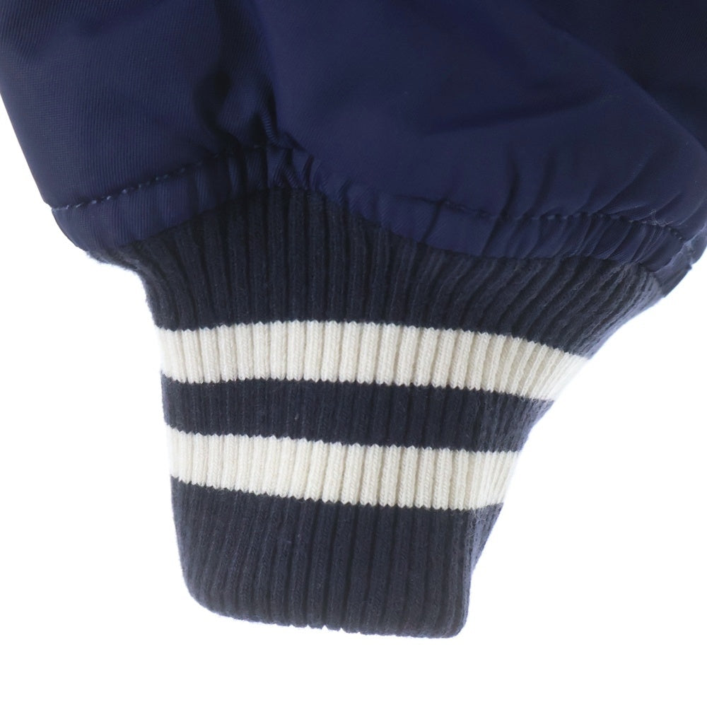 LACOSTE(ラコステ) サテンナイロン ロゴパイルパッチ バーシティジャケット ブルゾン ネイビー BH0112