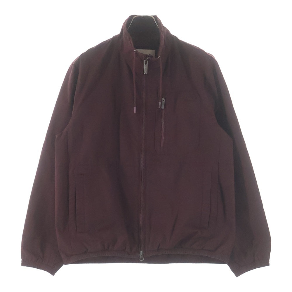 LACOSTE(ラコステ) ヴィンテージツイル スタンドカラー ジップアップジャケット ブルゾン バーガンディ BH016J