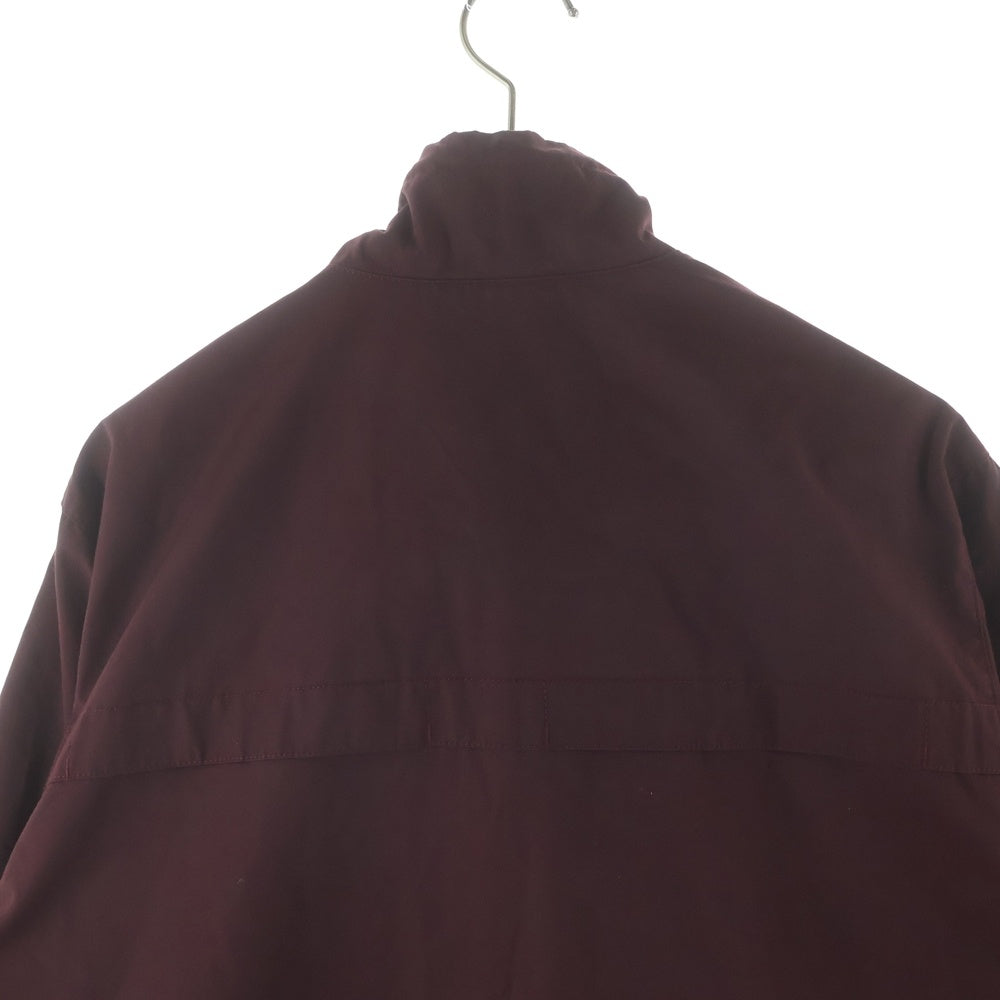LACOSTE(ラコステ) ヴィンテージツイル スタンドカラー ジップアップジャケット ブルゾン バーガンディ BH016J