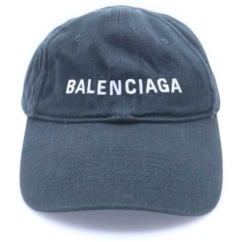 BALENCIAGA(バレンシアガ) フロントロゴエンブロイダリー ベースボールキャップ 帽子 ブラック 529192 310B2