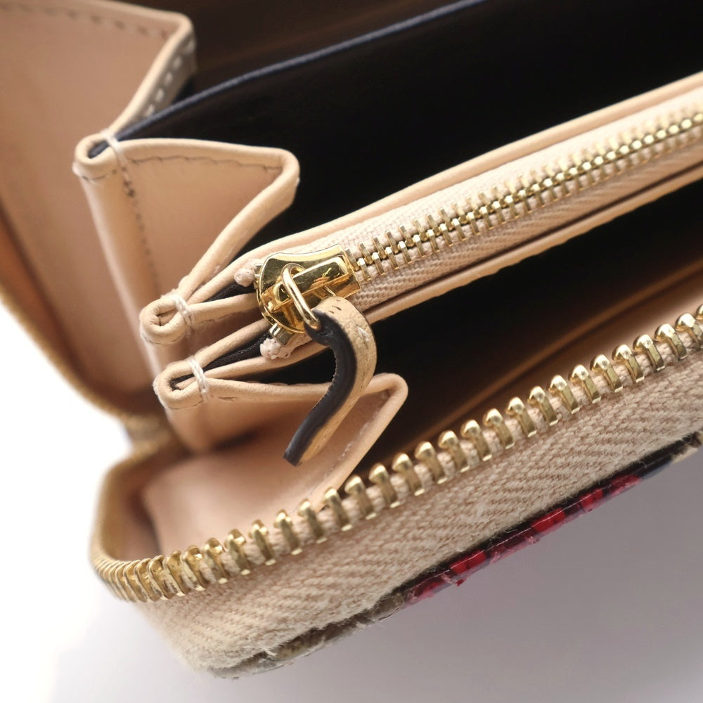 GUCCI(グッチ) パイソン柄 ラウンドファスナー レザー ロングウォレット 財布 マルチカラー 456117-0416 レディース