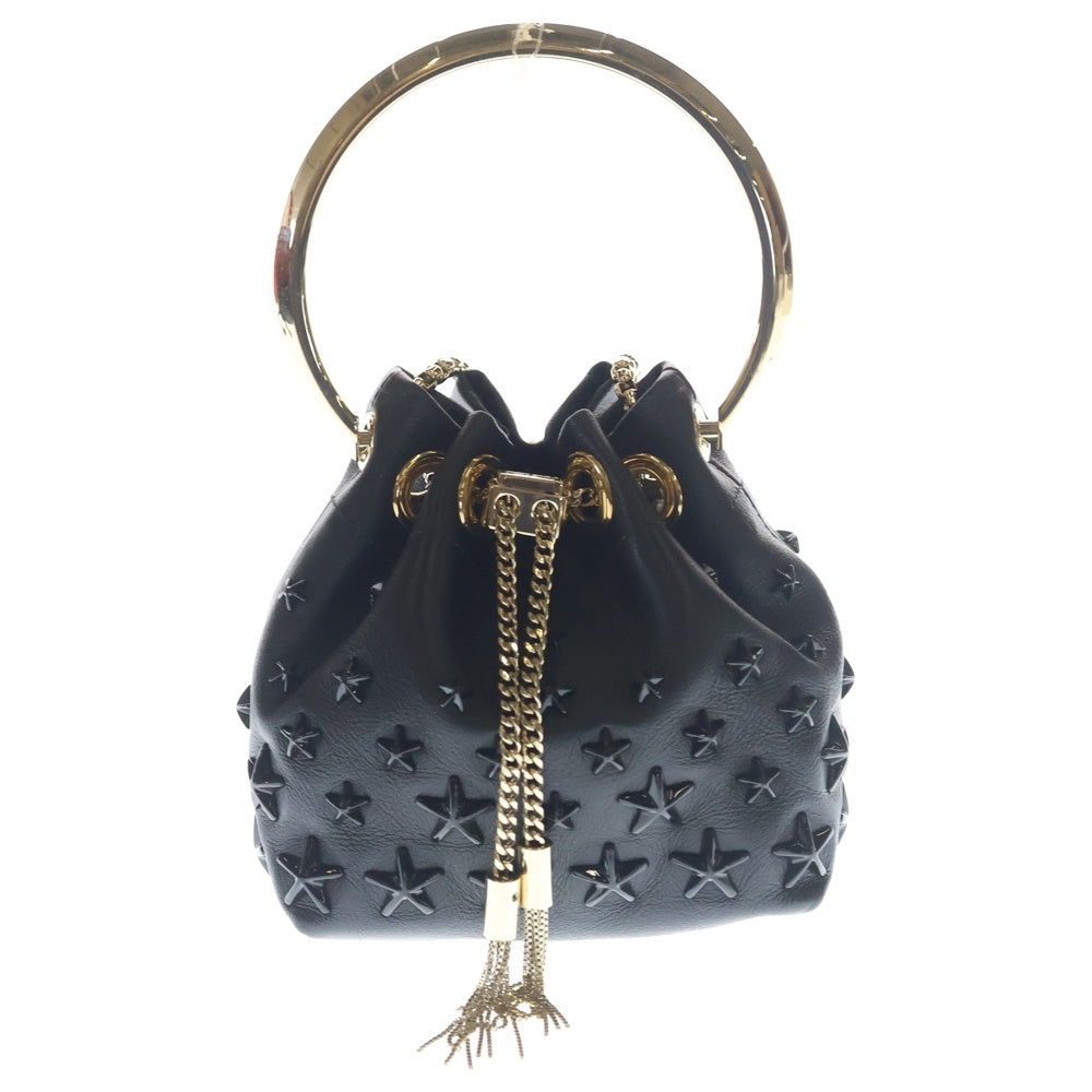 JIMMY CHOO ジミーチュウ MICRO BON BON BAG マイクロボンボン スタースタッズ 2WAY ハンド チェーンショルダーバッグ ブラック JIMMY CHOO(ジミーチュウ) MICRO BON BON BAG マイクロボンボン スター
