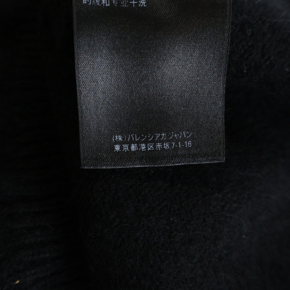 BALENCIAGA(バレンシアガ) ロゴエンブロイダリー カシミヤ クルーネックニット セーター ブラック 681983 T4124