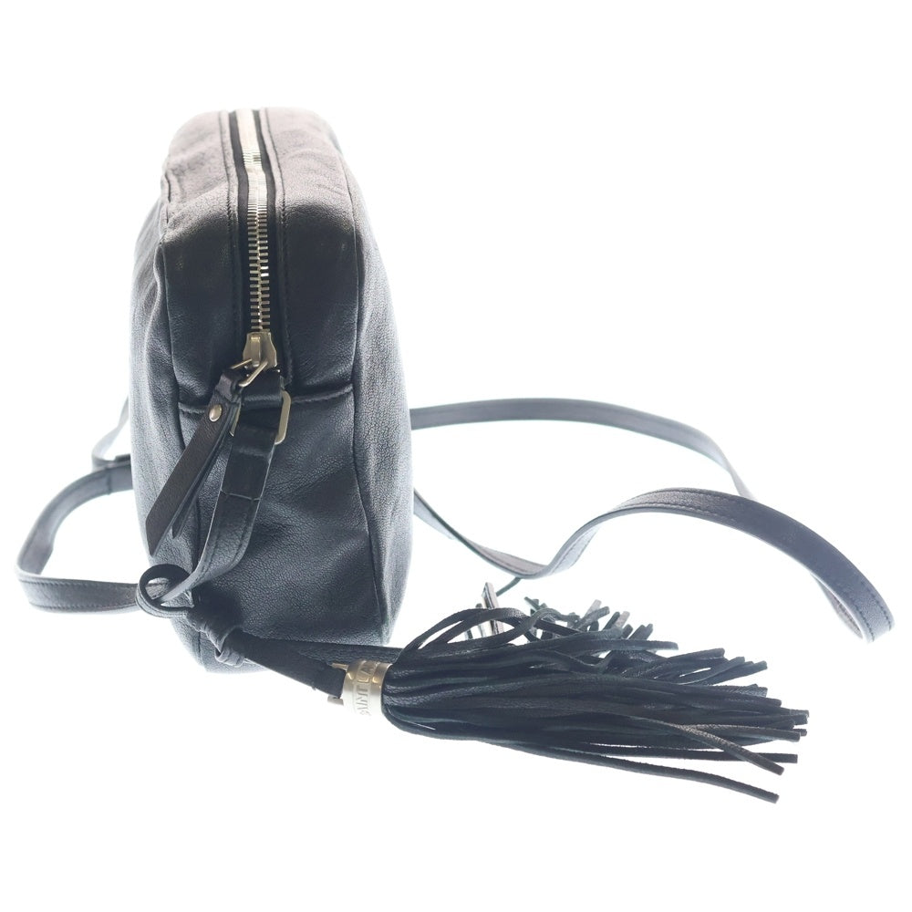 SAINT LAURENT PARIS(サンローランパリ) CAMERA BAG ロゴエンボス レザー ショルダーバッグ ブラック 470299 レディース