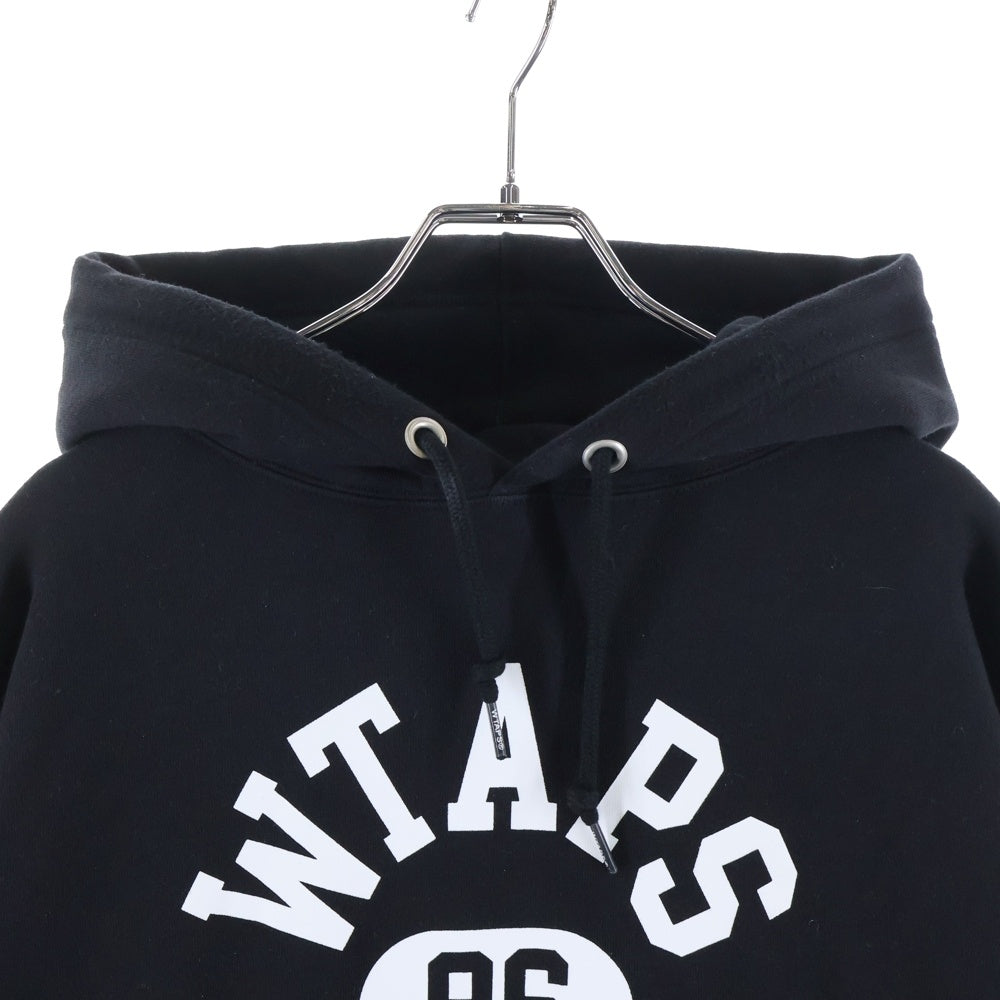 SUPREME(シュプリーム) 24AW ×Champion Academy Hooded CTPL チャンピオン カレッジロゴプリント プルオーバースウェットパーカー フーディー ブラック 242HBCHD-CSM04S/C8-B114