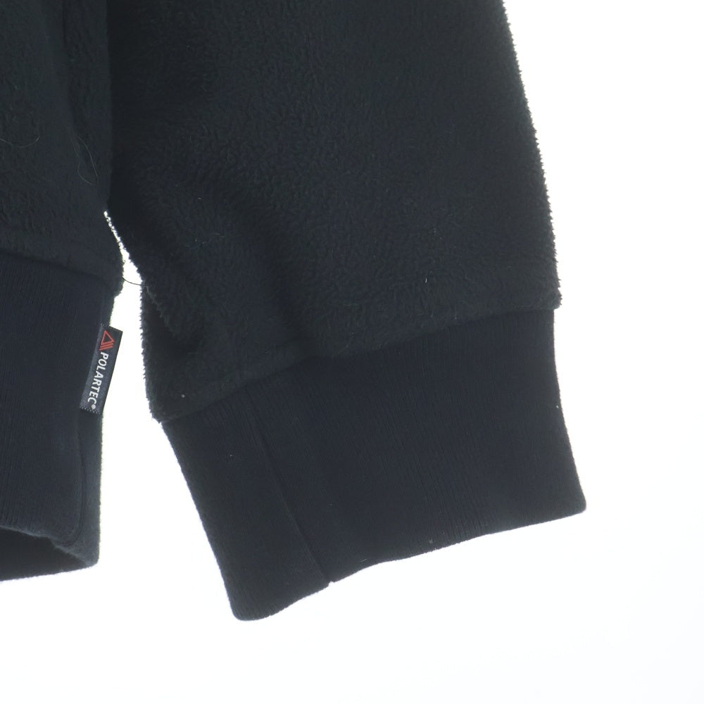 SUPREME(シュプリーム) 17AW Polartec Hooded Sweatshirt ポーラテック スモールボックスロゴ フリースプルオーバースウェットパーカー フーディー ブラック