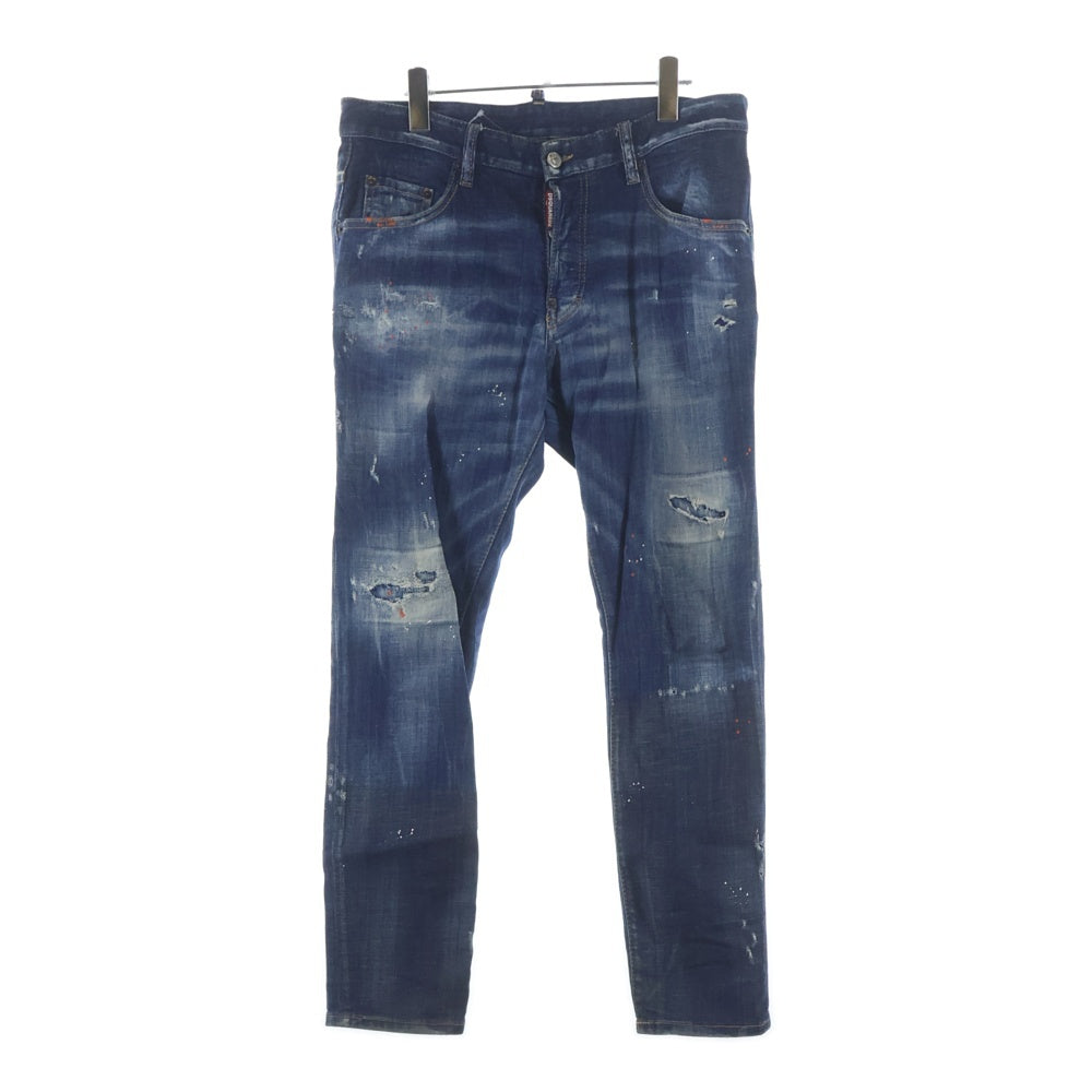 DSQUARED2(ディースクエアード) 20SS SKATER JEAN スケーター ペイント ボタンフライ デニムパンツ ジーンズ インディゴ S74LB0686