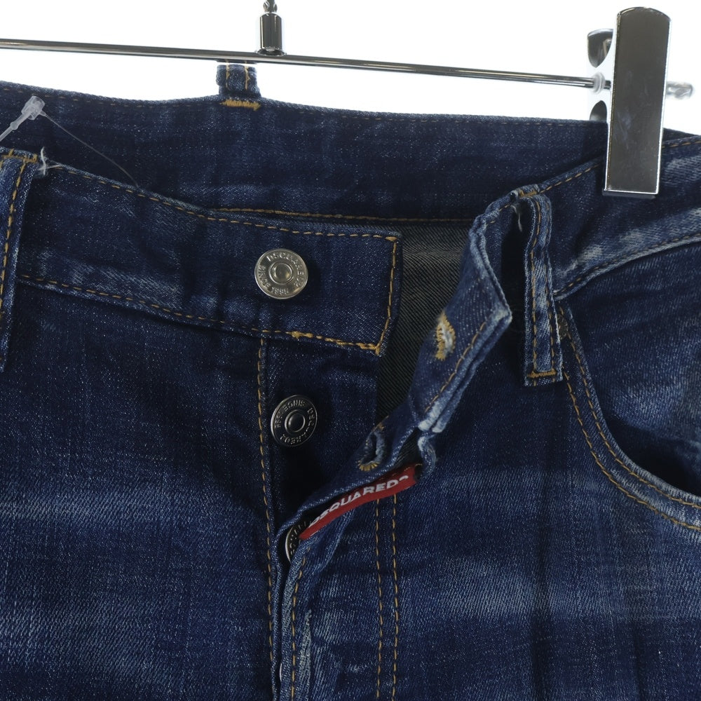 DSQUARED2(ディースクエアード) 20SS SKATER JEAN スケーター ペイント ボタンフライ デニムパンツ ジーンズ インディゴ S74LB0686