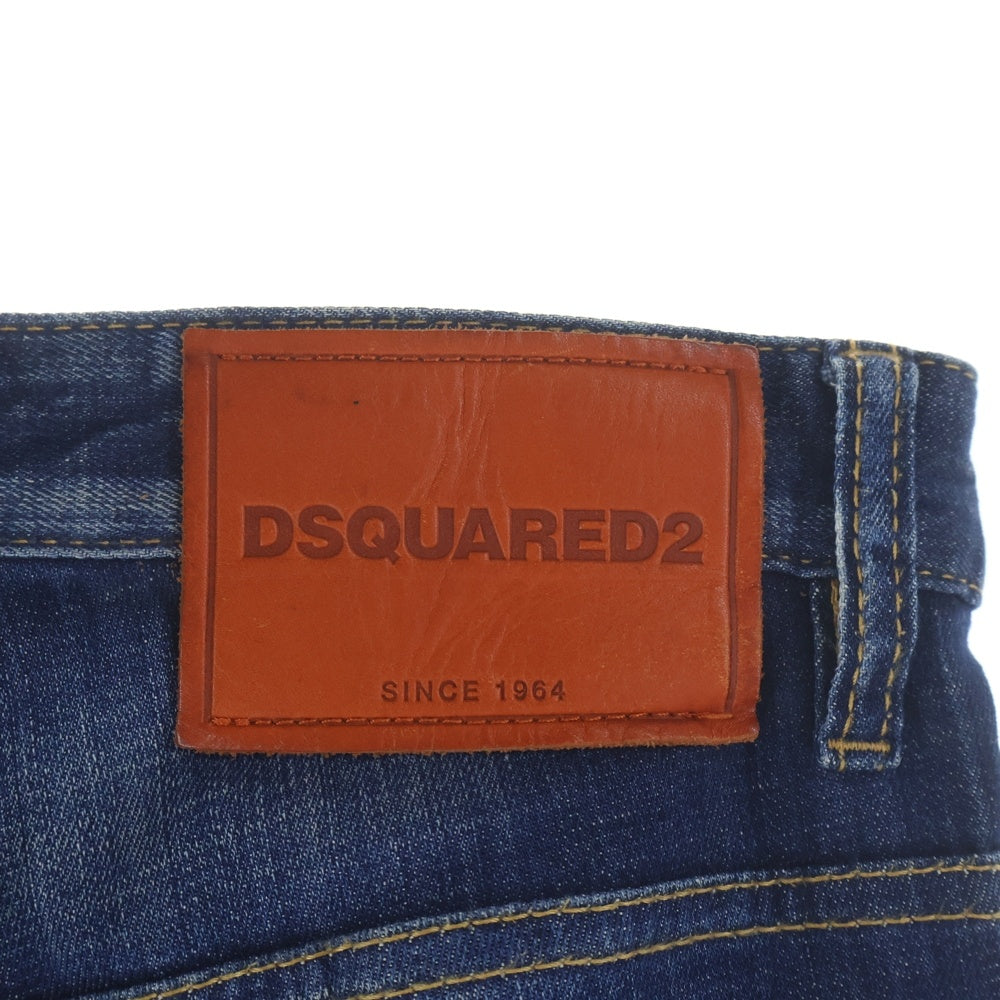 DSQUARED2(ディースクエアード) 20SS SKATER JEAN スケーター ペイント ボタンフライ デニムパンツ ジーンズ インディゴ S74LB0686