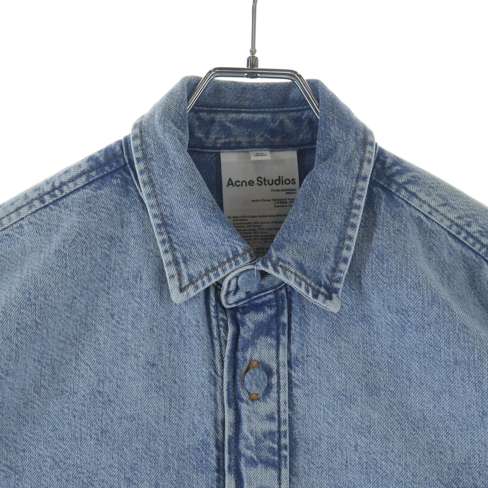 Acne Studios(アクネ ストゥディオズ) クルミボタン シャツカラー ボタンアップ デニムシャツジャケット インディゴ
