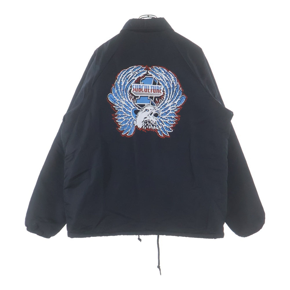 SUBCULTURE(サブカルチャー) NO.1EAGLE COACHES JACKET ナンバーワン イーグル ボアライニング コーチジャケット ブラック SCJK-A2301
