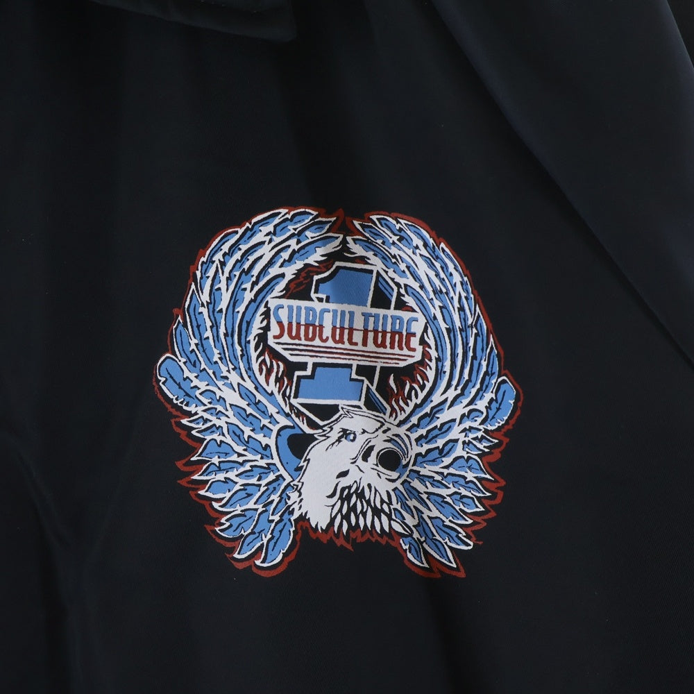 SUBCULTURE(サブカルチャー) NO.1EAGLE COACHES JACKET ナンバーワン イーグル ボアライニング コーチジャケット ブラック SCJK-A2301