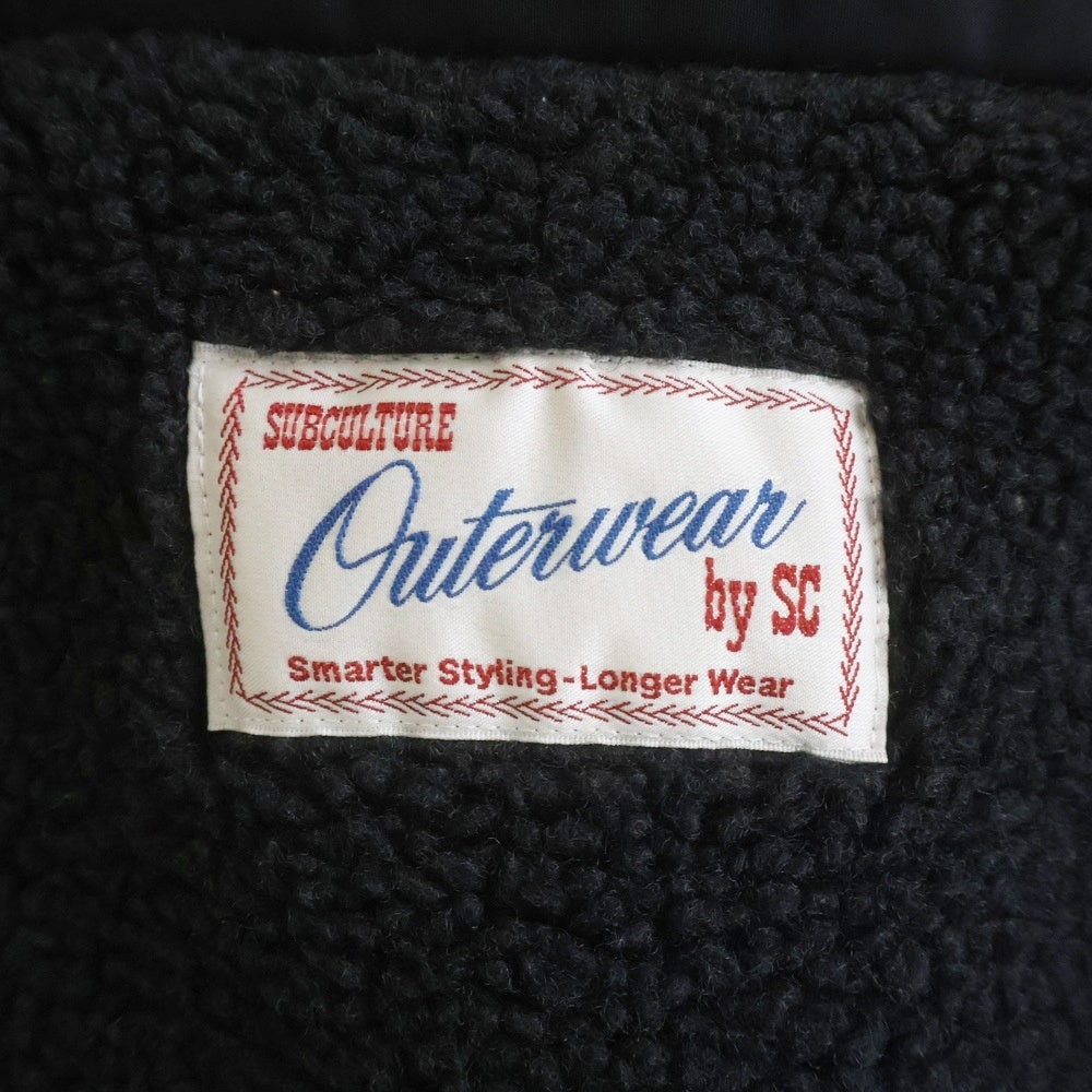 SUBCULTURE(サブカルチャー) NO.1EAGLE COACHES JACKET ナンバーワン イーグル ボアライニング コーチジャケット ブラック SCJK-A2301