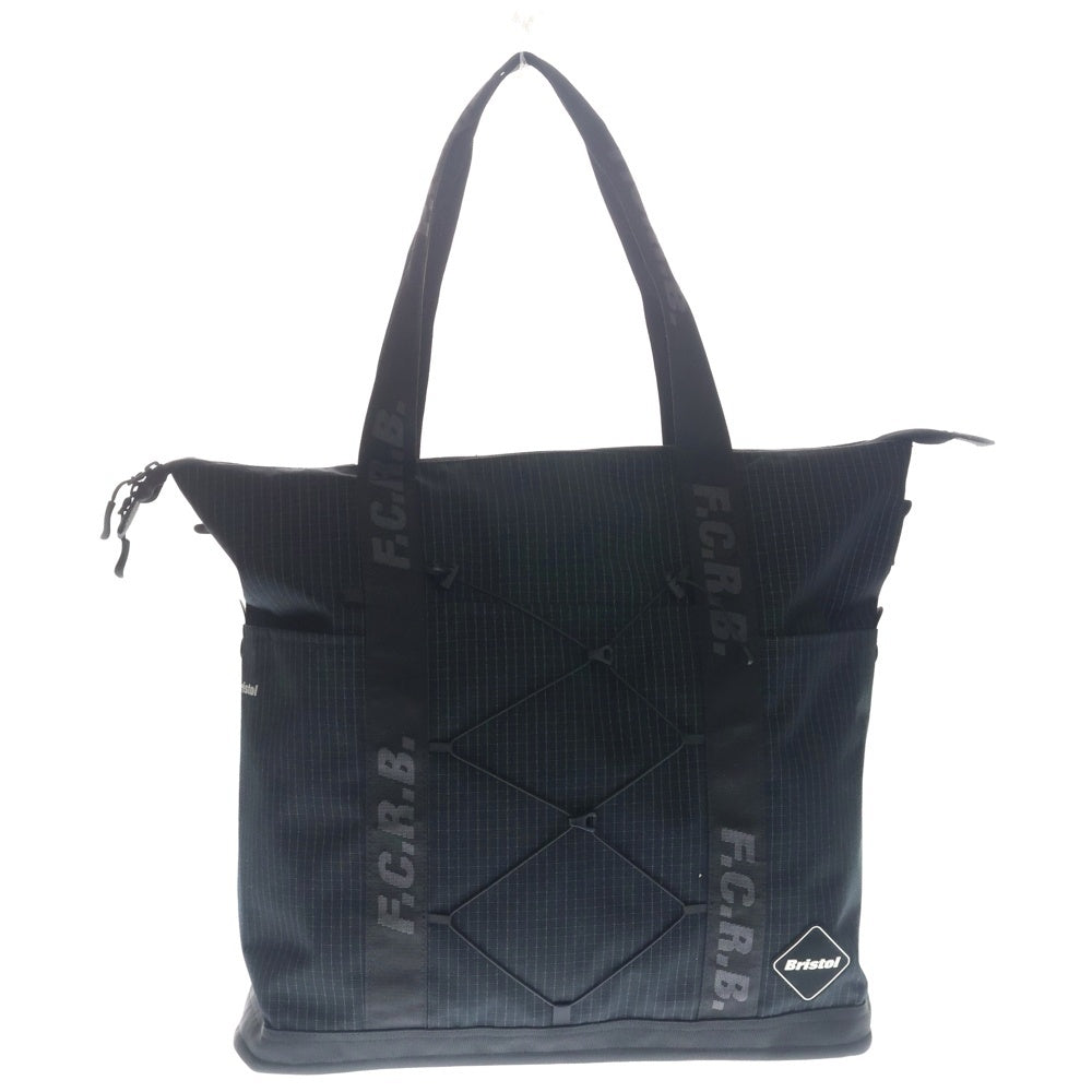 F.C.R.B./F.C.Real Bristol/FCRB(エフシーアールビー/エフシーレアルブリストル) 25SS TOUR TOTE BAG チェック柄 ツアー ポリ トートバッグ ブラック FCRB-250104