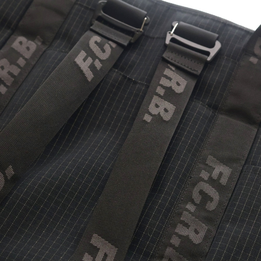 F.C.R.B./F.C.Real Bristol/FCRB(エフシーアールビー/エフシーレアルブリストル) 25SS TOUR TOTE BAG チェック柄 ツアー ポリ トートバッグ ブラック FCRB-250104