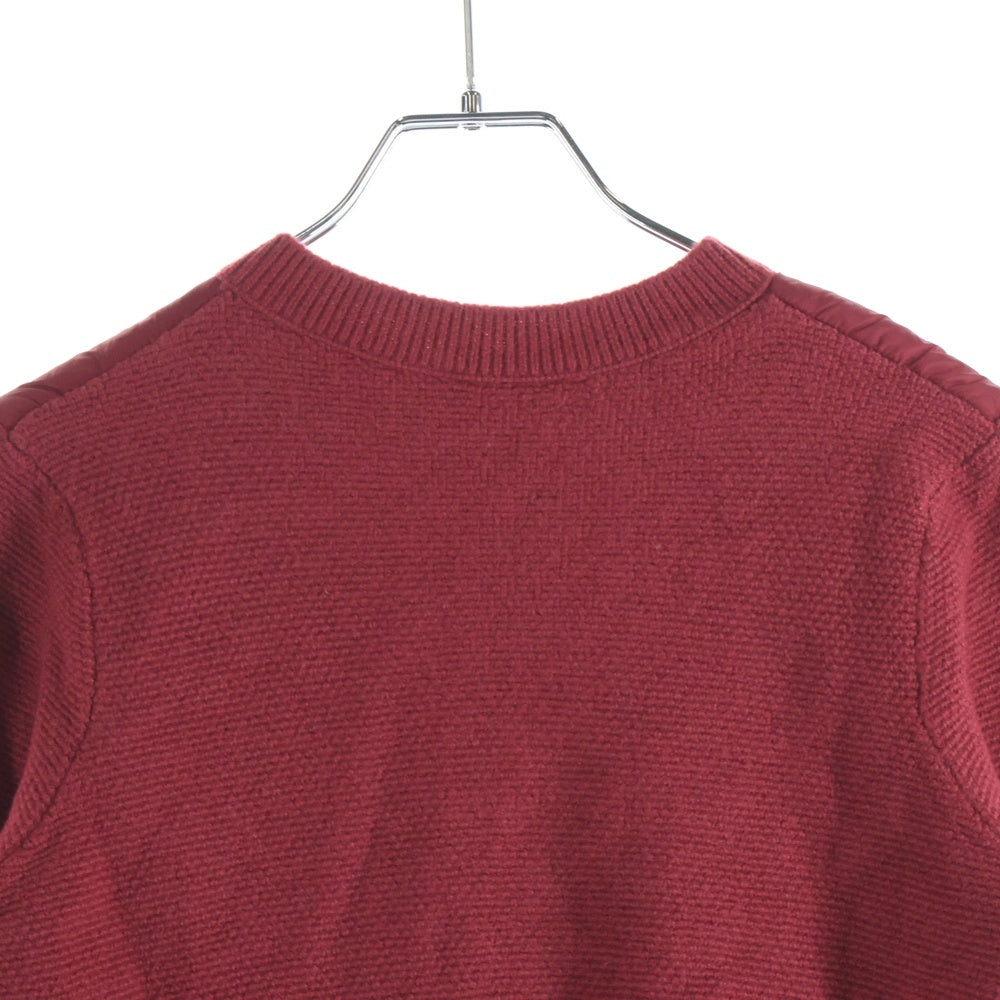 MONCLER(モンクレール) 19AW MAGLIONE TRICOT ALLA COREANA ニット切替 ジップアップナイロンジャケット キッズ レッド E20939474800 レディース