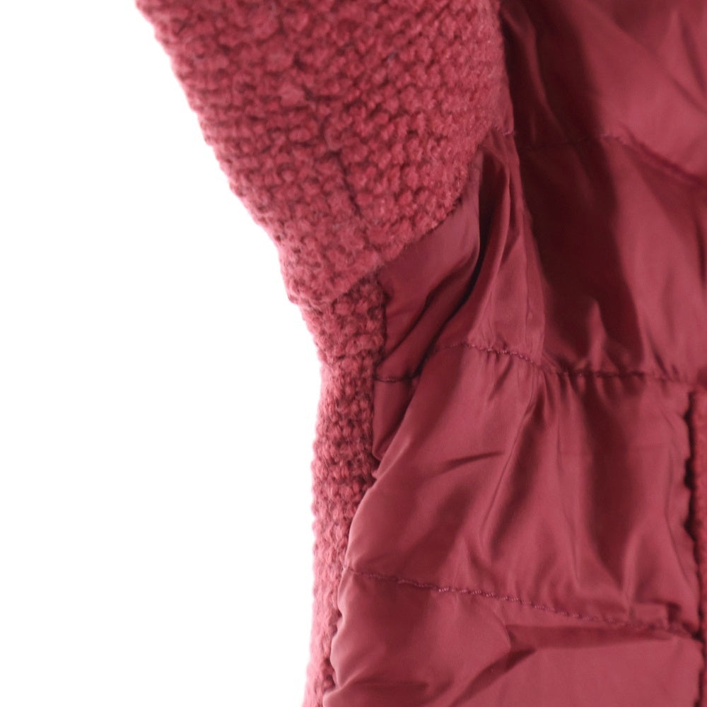 MONCLER(モンクレール) 19AW MAGLIONE TRICOT ALLA COREANA ニット切替 ジップアップナイロンジャケット キッズ レッド E20939474800 レディース