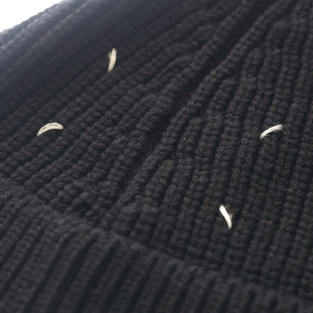 Maison Margiela(メゾンマルジェラ) KnitCap ウール混 四つタグ ビーニー ニット帽 ブラック S50TC0051