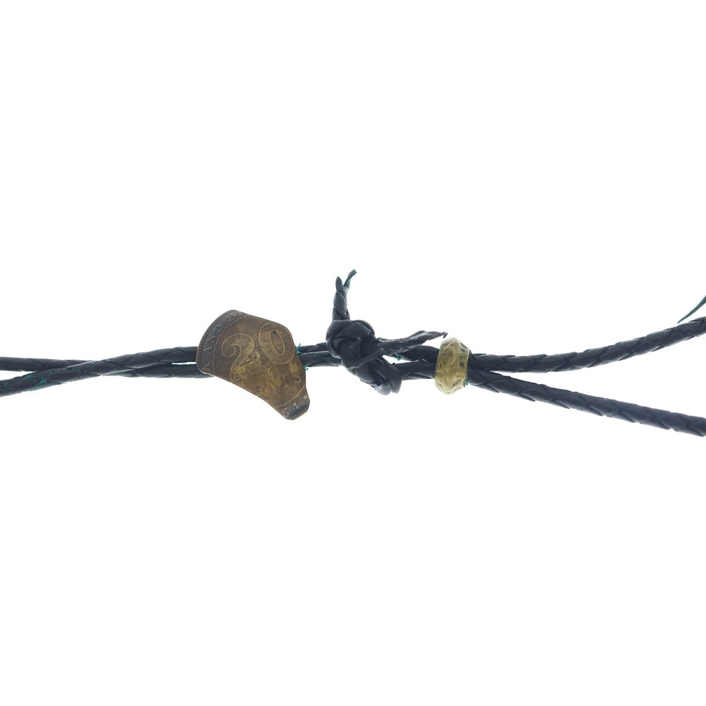 14th Addiction(フォーティースアディクション) NECKLACE レザーブレード コハク ネックレス ブラック