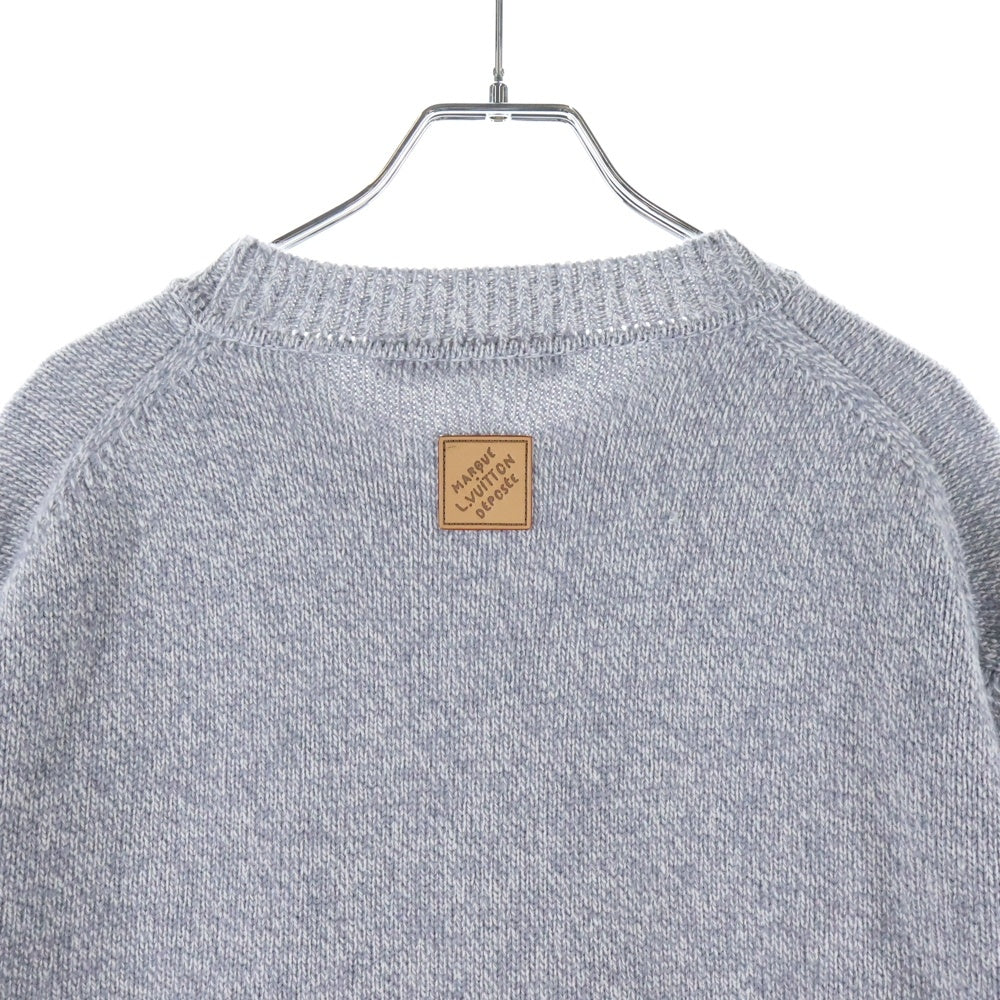 LOUIS VUITTON(ルイヴィトン) 26SS チャンキー ウールカシミヤ フロントフォックス クルーネックニット セーター グレー RM261MM EH0 HUN21W