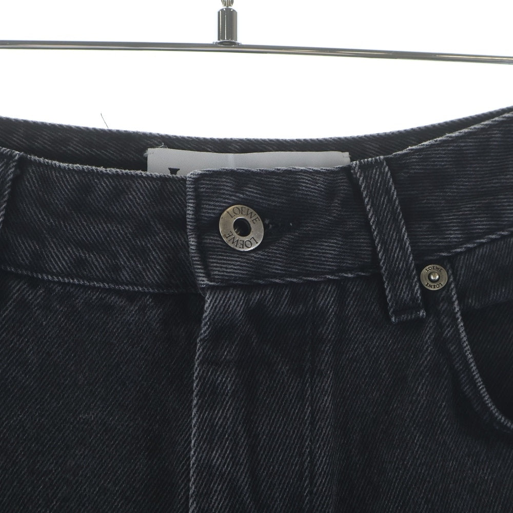 LOEWE(ロエベ) ANAGRAM BAGGY アナグラムロゴ デニムバギーパンツ レディース ブラック S359Y11XDR