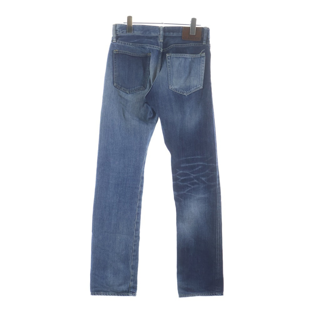 HYSTERIC GLAMOUR(ヒステリックグラマー) HRLR加工 セルビッチ スリムストレート ボタンダウン デニム パンツ インディゴ 0241AP12