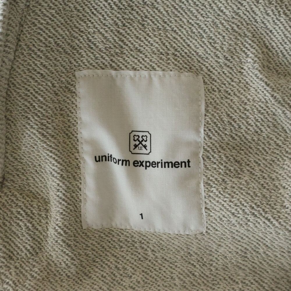 UNIFORM EXPERIMENT(ユニフォームエクスペリメント) 24SS AUTHENTIC LOGO SWEAT VARSITY JACKET オーセンティックロゴ スウェットバーシティージャケット グレー UE-240006