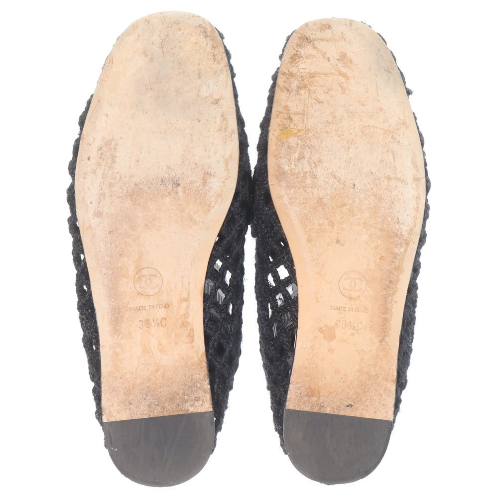 CHANEL(シャネル) ハートスタッズ ココマーク ブレードコード ローファー レディース ブラック G38832