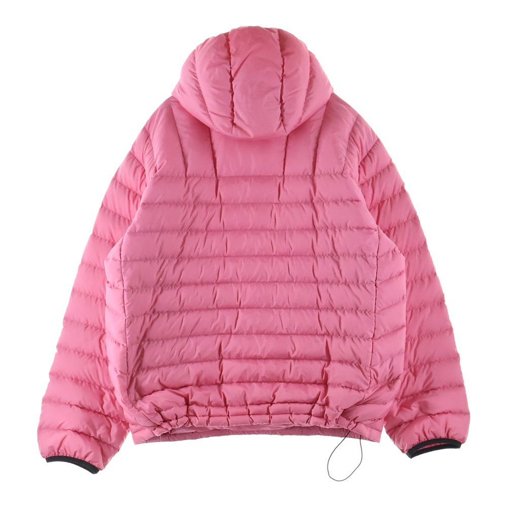 SUPREME(シュプリーム) 21AW Micro Down Half Zip Hooded Pullover マイクロ フロントボックスロゴデザイン ハーフジップ フーデッド ダウンジャケット ピンク