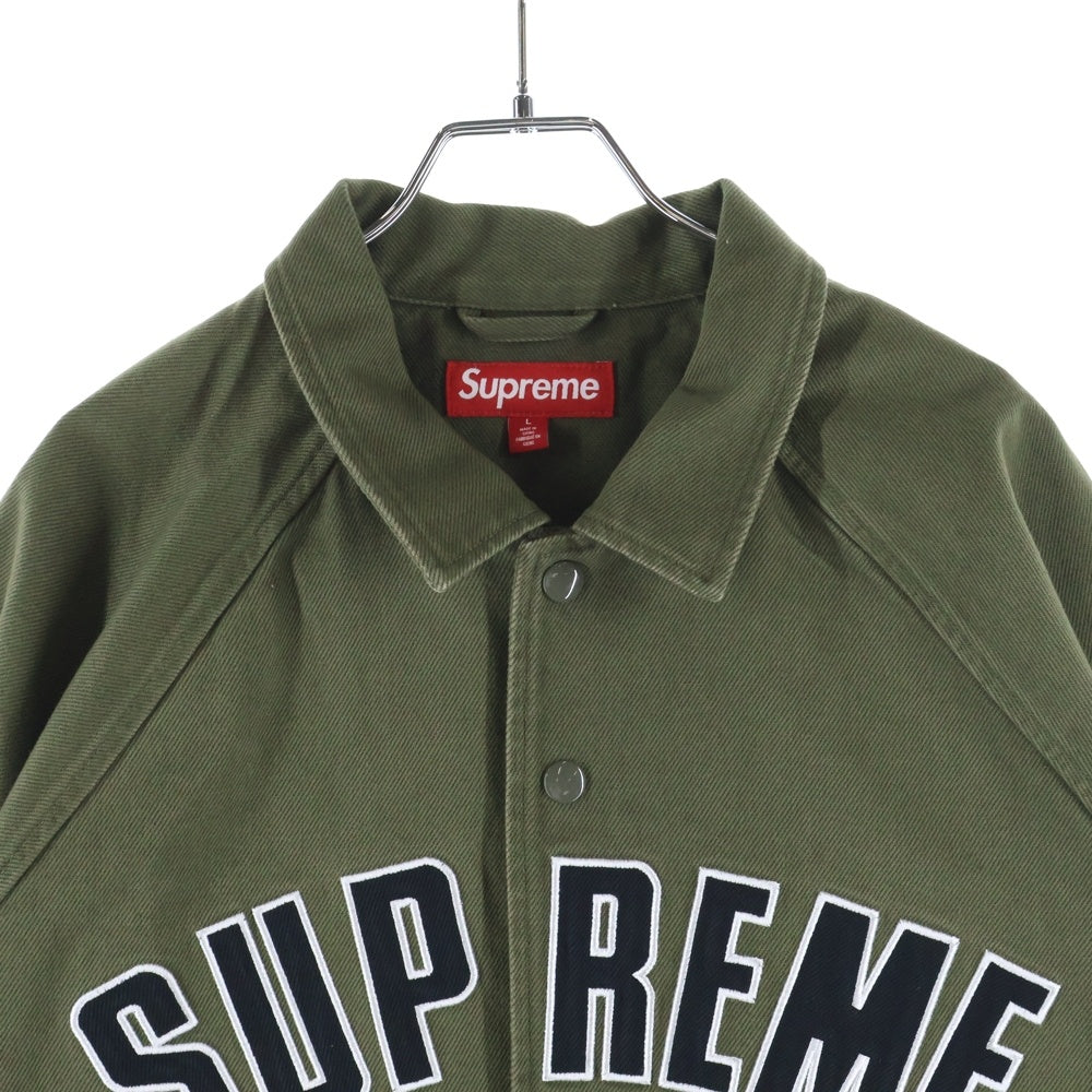 SUPREME(シュプリーム) 24SS Denim Coaches Jacket フロントロゴ デニムコーチジャケット カーキ