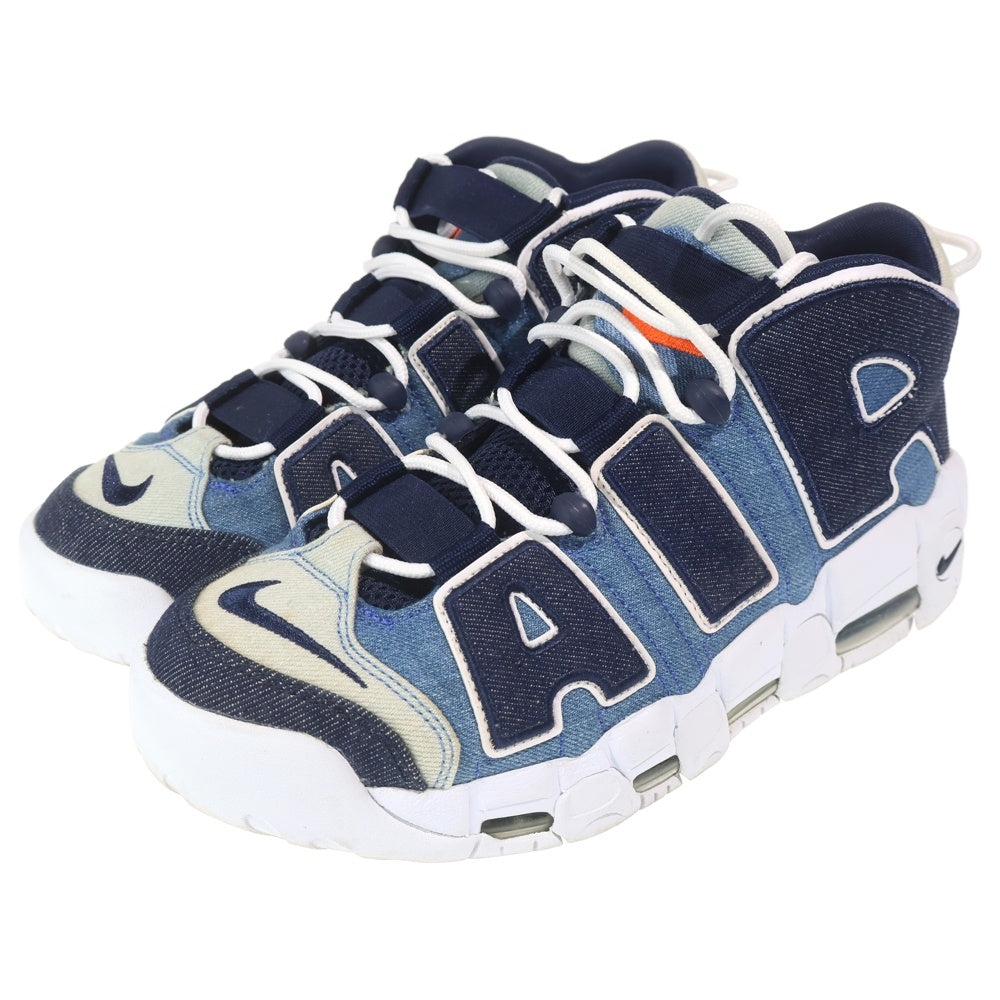 NIKE(ナイキ) AIR MORE UPTEMPO 96 DENIM エアモアアップテンポ デニム ハイスニーカー インディゴ US8.5/26.5cm CJ6125-100