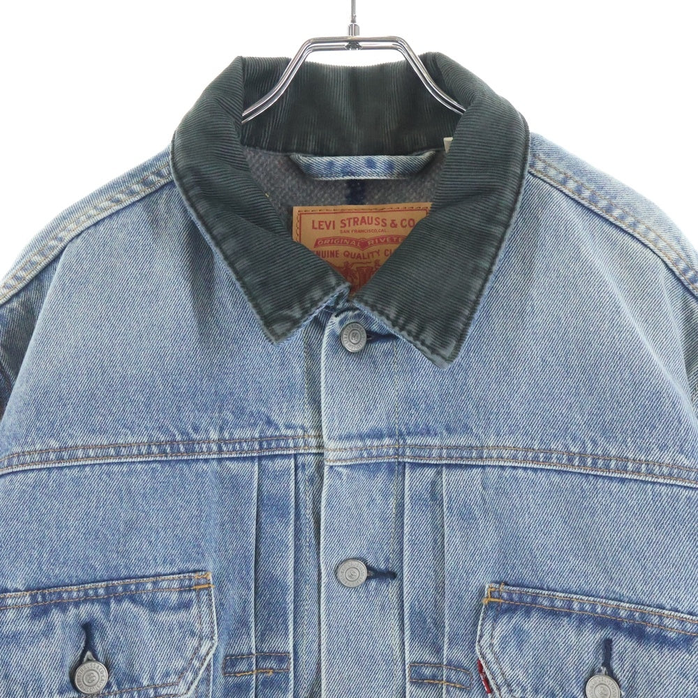 Levi's(リーバイス) ×STUSSY EMBOSSED TRUCKER JACKET ステューシー エンボス デニムトラッカージャケット ブルゾン インディゴ A5215-0000