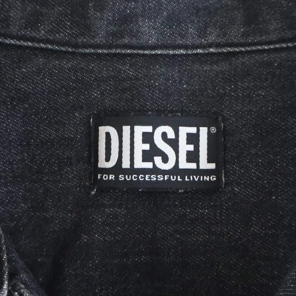 DIESEL(ディーゼル) D-PAROSHORT ディーパロ ショートスリーブ デニムシャツ ブラック A03533